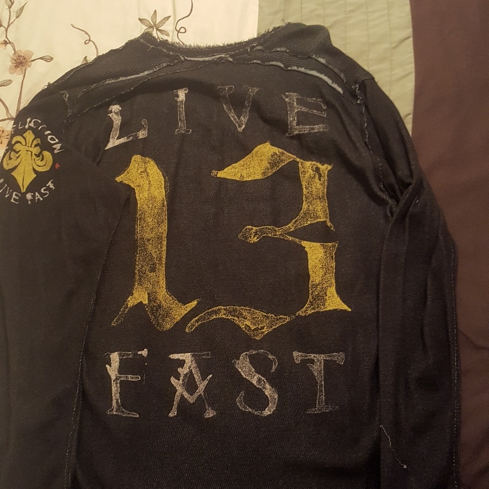Affliction long sleeve,  reversible shirt.